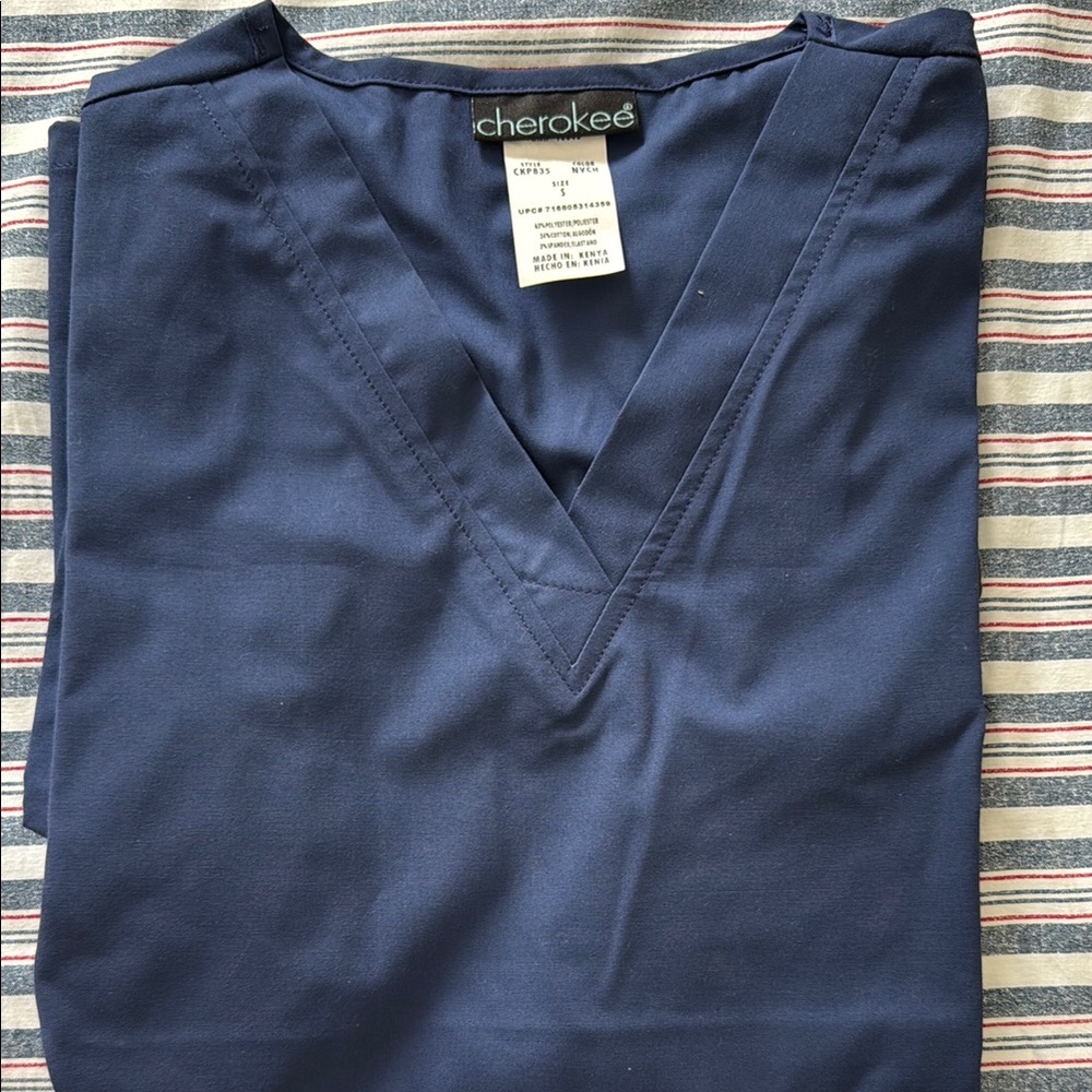Cherokee Classic Navy V-Neck Scrub Top